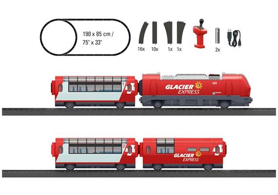 Märklin 029348 My world Startpackung Glacier Express, H0 batteriebetrieben