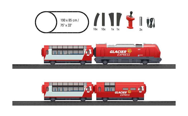 Märklin 029348 My world Startpackung Glacier Express, H0 batteriebetrieben