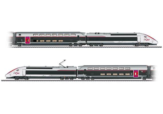 Märklin 037798 Hochgeschwindigkeitszug 4-tlg TGV inOui SNCF, H0 AC mfx+ Digital Sound