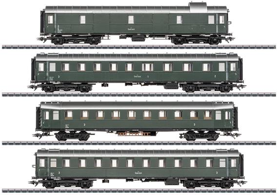 Märklin 042525 Reisezugwagen-Set 4-tlg zur Dampflok 12.11 ÖBB, H0