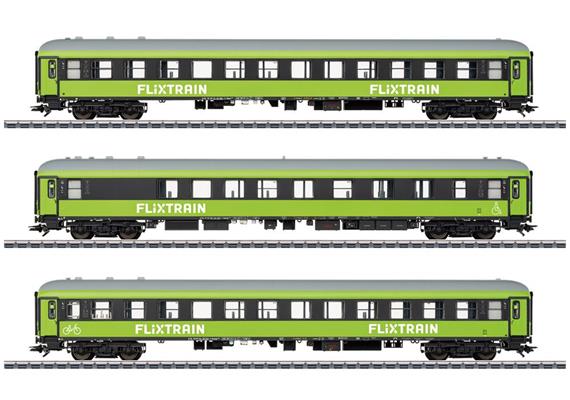 Märklin 042957 Schnellzugwagen-Set 1 3-tlg FlixTrain, H0 AC