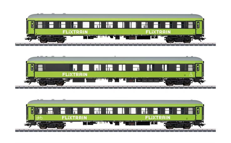 Märklin 042957 Schnellzugwagen-Set 1 3-tlg FlixTrain, H0 AC