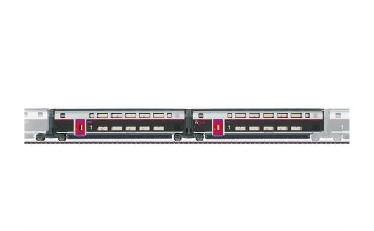 Märklin 043428 Ergänzungswagen-Set 1 zum TGV inOui SNCF, H0
