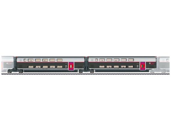 Märklin 043438 Ergänzungswagen-Set 2 TGV inOui SNCF, H0