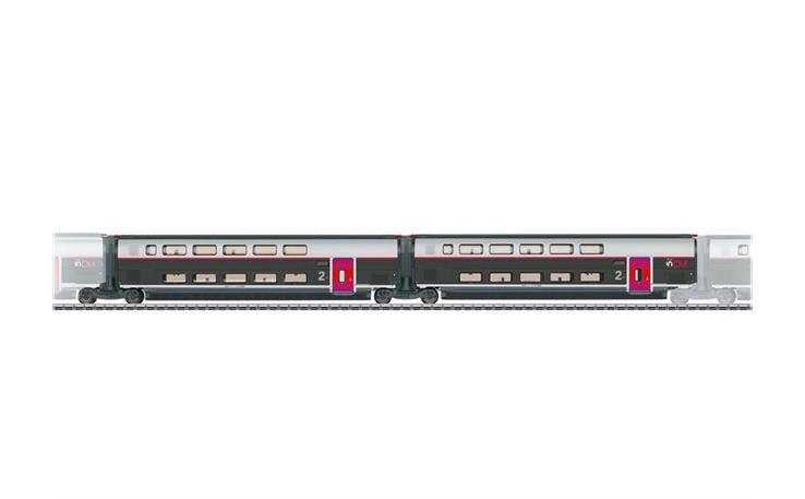 Märklin 043438 Ergänzungswagen-Set 2 TGV inOui SNCF, H0
