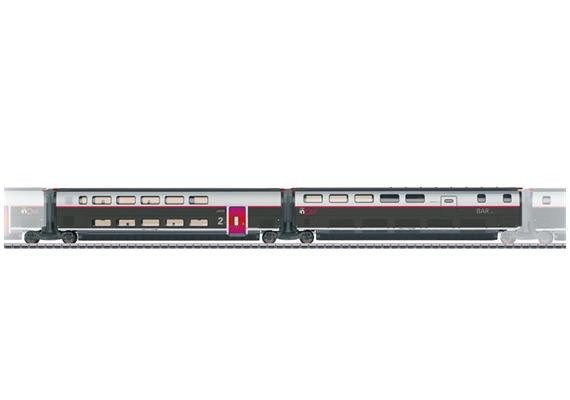 Märklin 043448 Ergänzungswagen-Set 3 TGV inOui SNCF, H0
