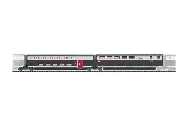 Märklin 043448 Ergänzungswagen-Set 3 TGV inOui SNCF, H0