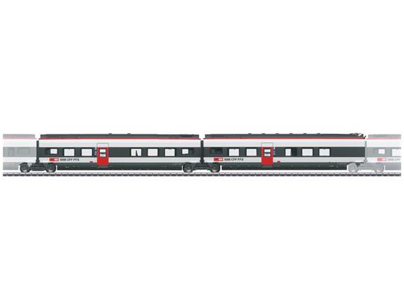 Märklin 043452 Ergänzungswagen-Set 2 zum RABe 501 022 Giruno 2-tlg SBB, H0 AC