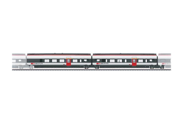 Märklin 043453 Ergänzungswagen-Set 3 zum RABe 501 022 Giruno 2-tlg SBB, H0 AC