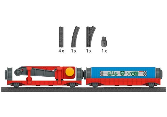 Märklin 044347 Ergänzungspackung Verladung mit zwei Wagen und Gleis, H0