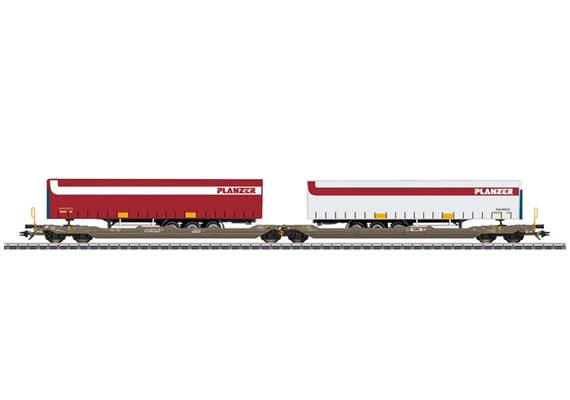 Märklin 047475 Gelenk-Taschenwagen Sdggmrss "Planzer" Hupac, H0