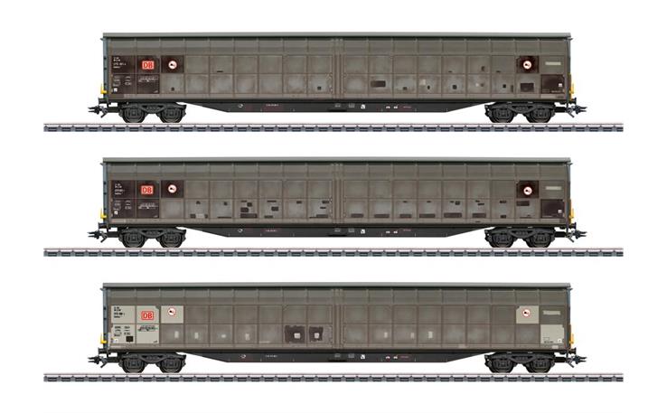 Märklin 048067 Schiebewandwagen-Set 3-tlg Habbins 354 DB, H0