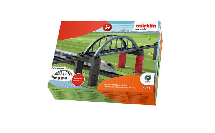 Märklin 072218 Märklin my world - Baustein-Set Hochbahn-Brücke
