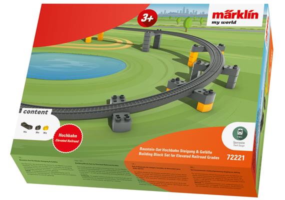 Märklin 072221 My World Baustein-Set Hochbahn Steigung & Gefälle, H0