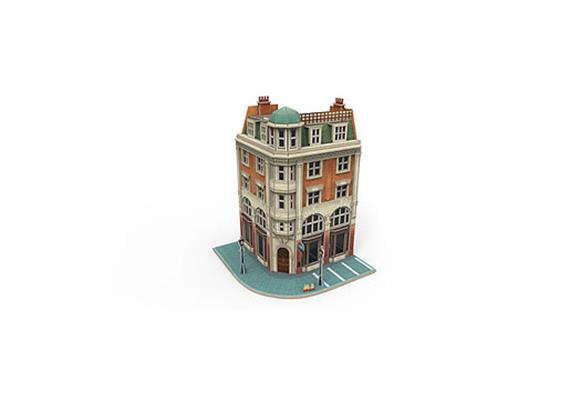Märklin 072783 3D Gebäude-Puzzle "Eckhaus mit Bank"