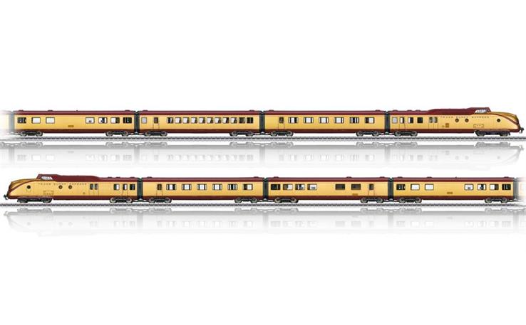 Märklin 37603 Diesel-Triebzug VT 11.5 "Goldzug" 7-tlg TEE, H0 AC mfx+ Digital Sound