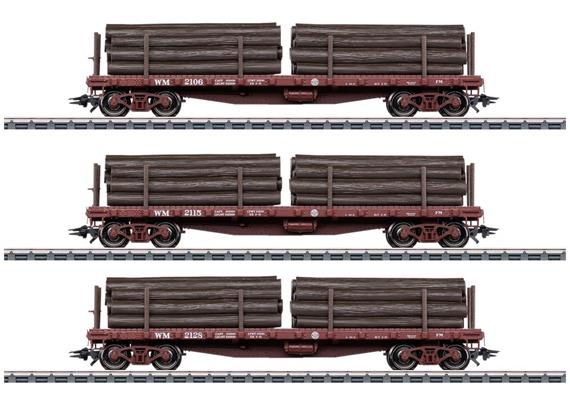 Märklin 45600 US-Flachwagen-Set 3-tlg Western Maryland, H0