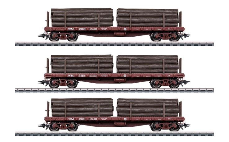 Märklin 45600 US-Flachwagen-Set 3-tlg Western Maryland, H0