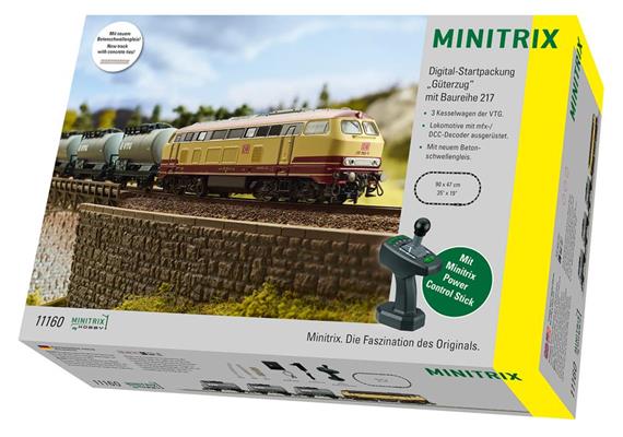 Minitrix 11160 Digital-Startpackung Güterzug mit BR 217 DB, Spur N Digital