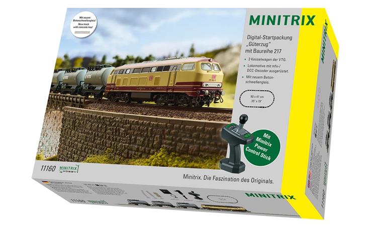 Minitrix 11160 Digital-Startpackung Güterzug mit BR 217 DB, Spur N Digital