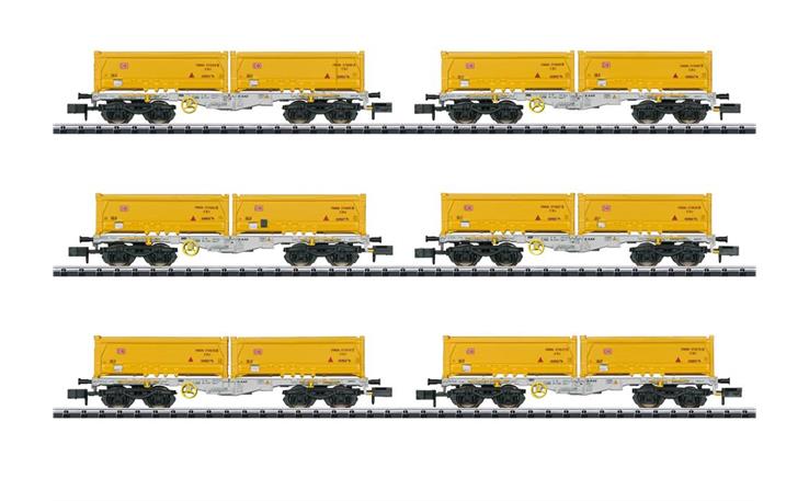 Minitrix 15075 Güterwagen-Set Abraumzug 6-tlg AAE, Spur N