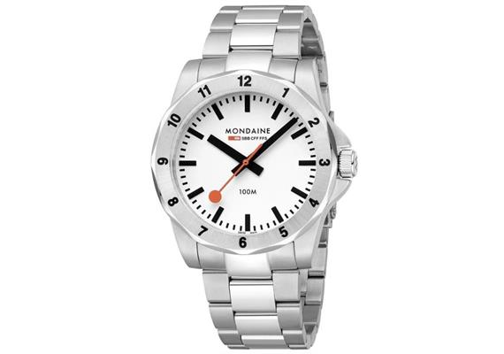 MONDAINE Armbanduhr Numeri Edelstahl 42mm