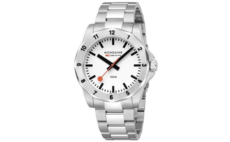 MONDAINE Armbanduhr Numeri Edelstahl 42mm