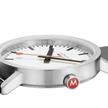 MONDAINE, Classic 40mm, Edelstahl brossiert, Schwarzes Veganes Trauben Lederarmband | Bild 2