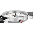 MONDAINE, Classic Day Date 36mm, Edelstahl poliert, Schwarzes Veganes Trauben Lederarmband | Bild 2