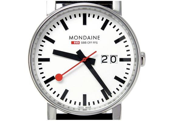MONDAINE, EVO Gents Big Size, Big Date, Bahnhofsuhr, Large