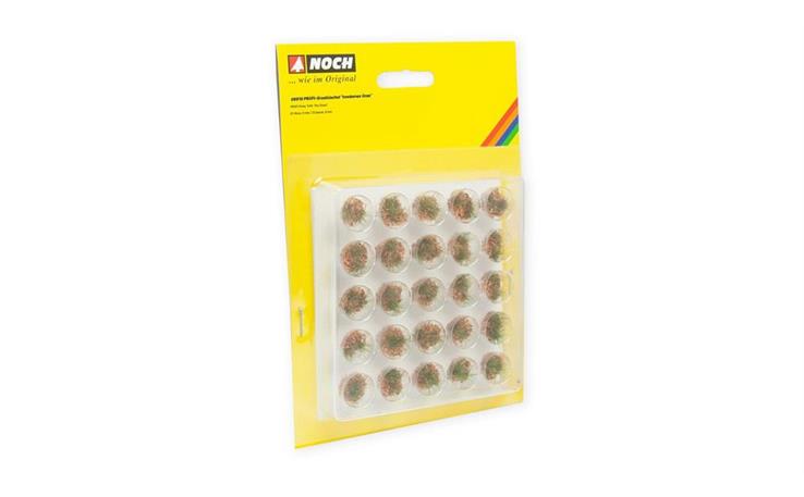 Noch 06910 PROFI-Grasbüschel trockenes Gras, grün, beige, mit braunem Flock, 25 St., 6 mm
