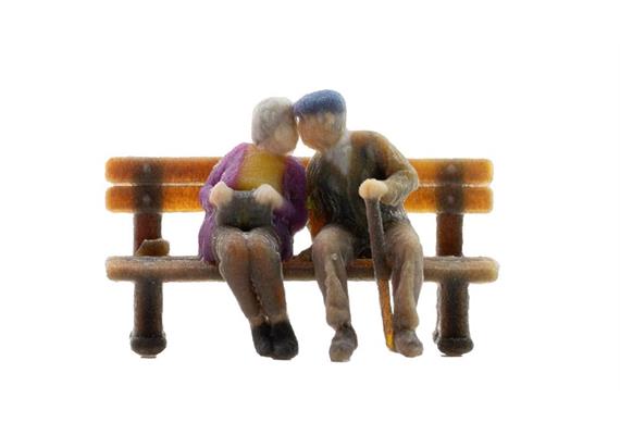 Noch 10435 Senioren auf Bank, 3D-Master-Einzelfiguren