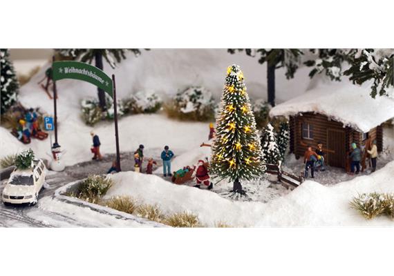 Noch 11912 Christbaum beleuchtet mit Weihnachtsmann 1/87