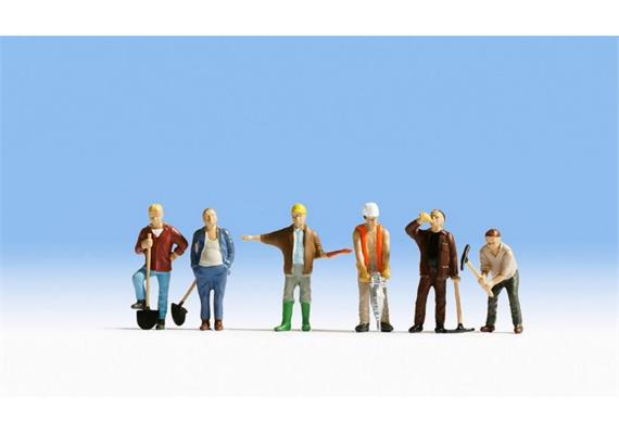 Noch 12841 Sound-Szene Auf der Baustelle, Set mit 6 Figuren