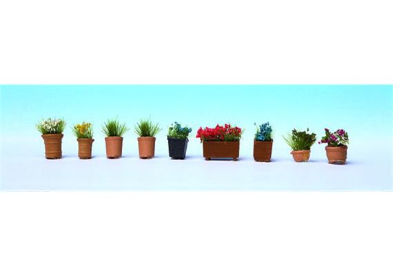 Noch 14031 L-C Blumen in Blumentöpfen