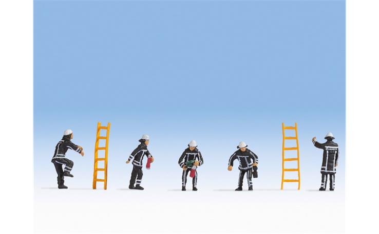 Noch 15024 Feuerwehr Niederlande, Set mit 5 Figuren und Zubehör