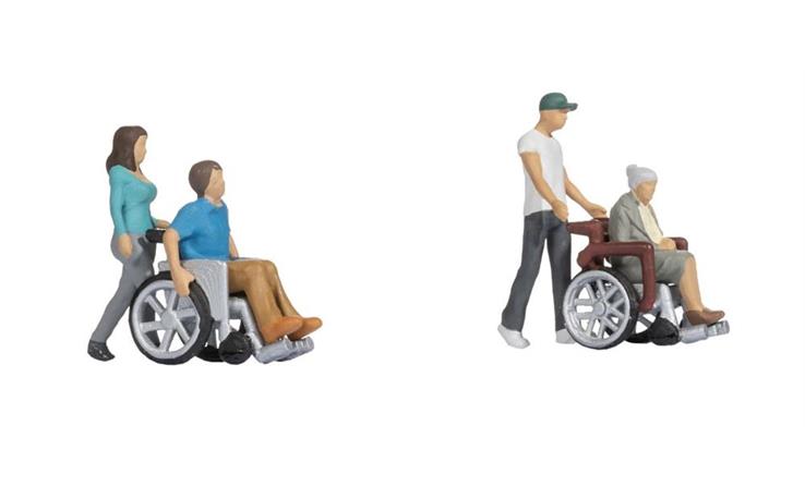 Noch 15552 Rollstuhlfahrer, Set mit 4 Figuren und Zubehör