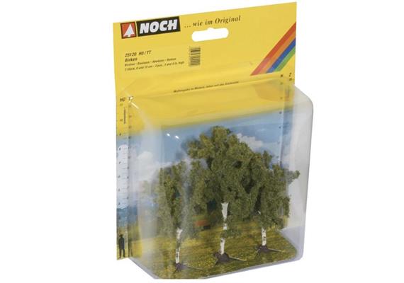 Noch 25120 Birken 3?Stück, 8 und 10?cm hoch