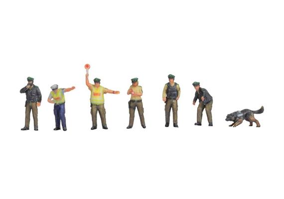 Noch 35010 Polizisten, grüne Uniform, 3D-Farbdruck