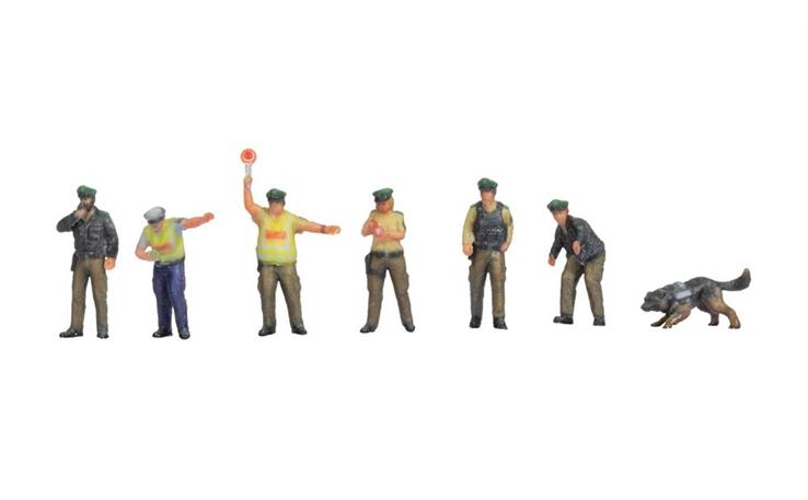 Noch 35010 Polizisten, grüne Uniform, 3D-Farbdruck