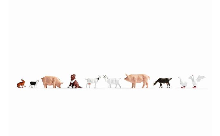 Noch 36711 Tiere auf dem Bauernhof, Set mit 10 Figuren