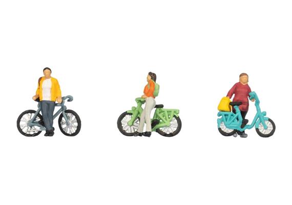 Noch 36896 Fahrradfahrer, Set mit 3 Figuren und Zubehör