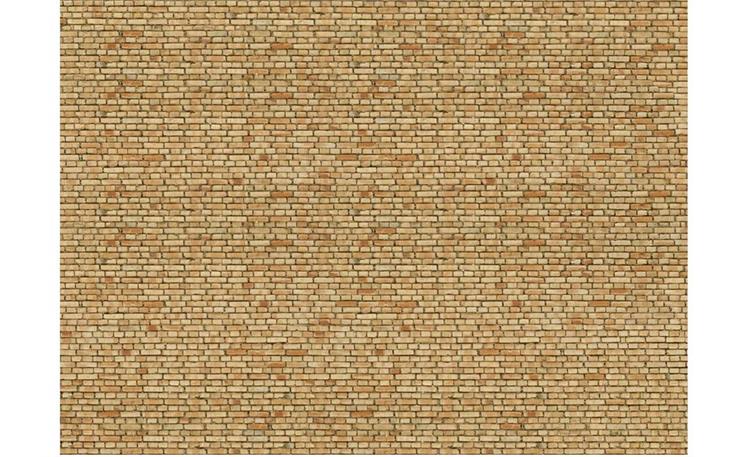 Noch 56613 3D-Kartonplatte “Klinker” gelb-bunt, 25 x 12,5 cm
