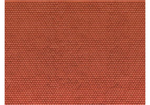 Noch 56690 3D-Kartonplatte Biberschwanz rot