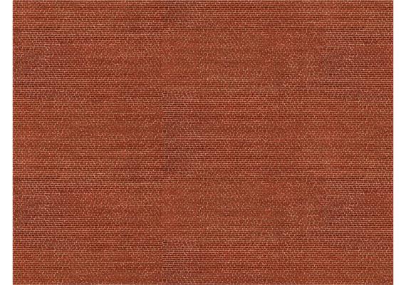 Noch 56910 3D-Kartonplatte Klinker, rot, 25 x 12,5 cm