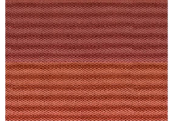 Noch 56970 3D-Kartonplatte Biberschwanz, rot, 25 x 12,5 cm