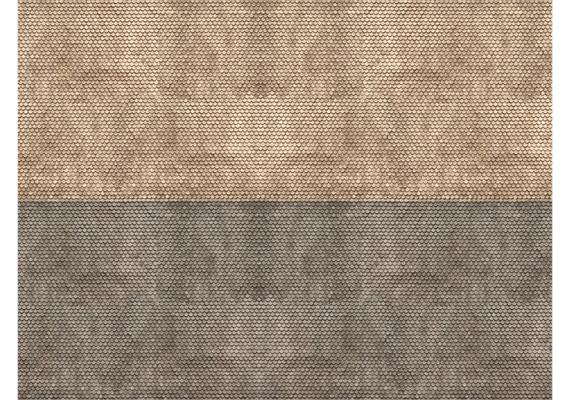 Noch 56971 3D-Kartonplatte Biberschwanz, grau, 25 x 12,5 cm
