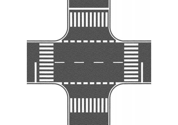 Noch 60712 Kreuzung Asphalt