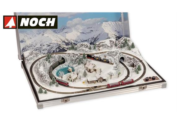 Noch 88415 Modellbahnkoffer Oberstdorf, mit Minitrix® Gleisen