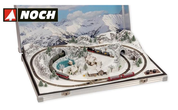 Noch 88415 Modellbahnkoffer Oberstdorf, mit Minitrix® Gleisen